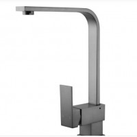 Square Gun Metal Grey Sink Mixer